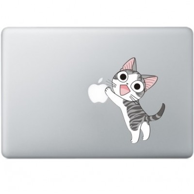 Happy Cat MacBook Sticker Gekleurde Stickers